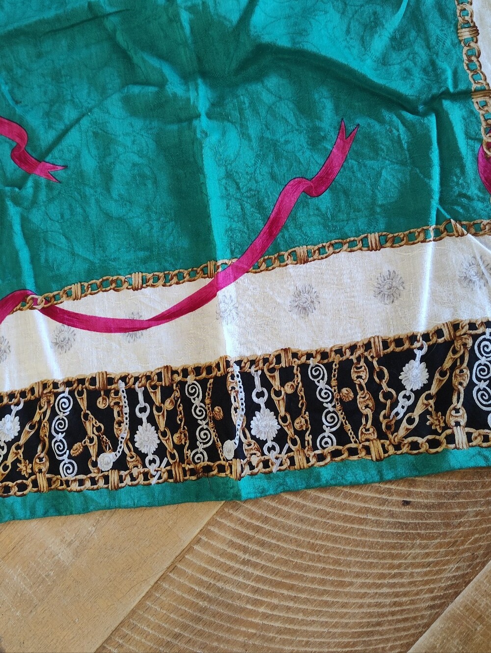 Celine 19x19 Approximate Scarf.. No Stains.. I Believe It's Cotton. - Picture 3 of 6